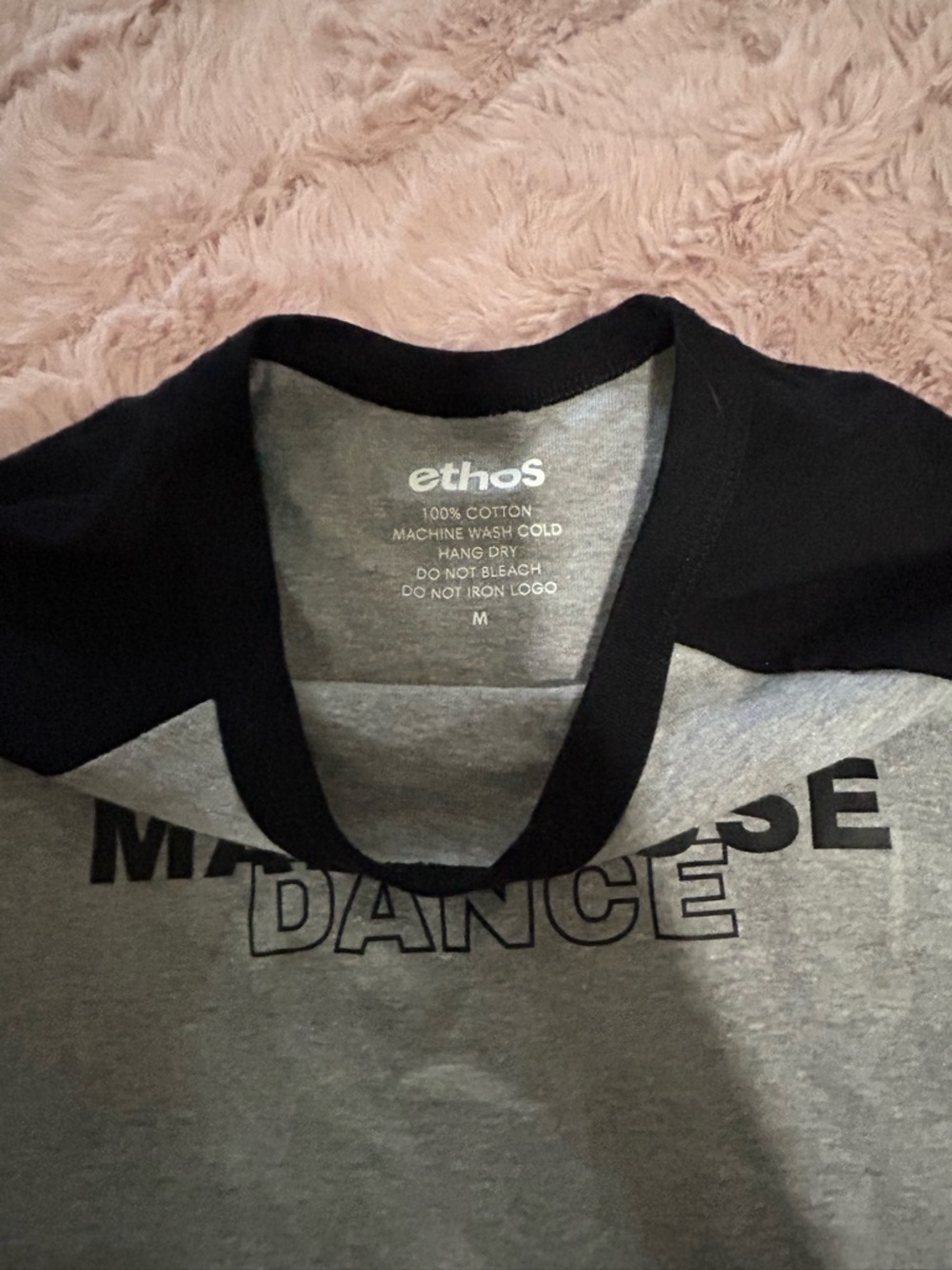 Dance Raglan Tee - Gray & Black - Picture 4 of 6